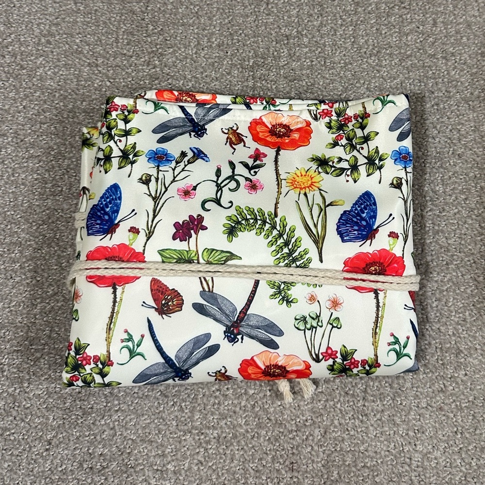 Floral and bug pencil case